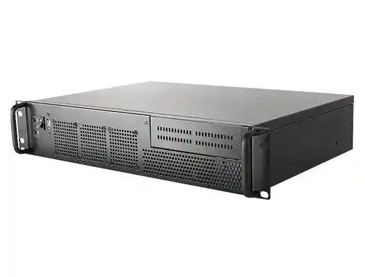 Kompaktes 2-HE-Servergehäuse mit geringer Tiefe